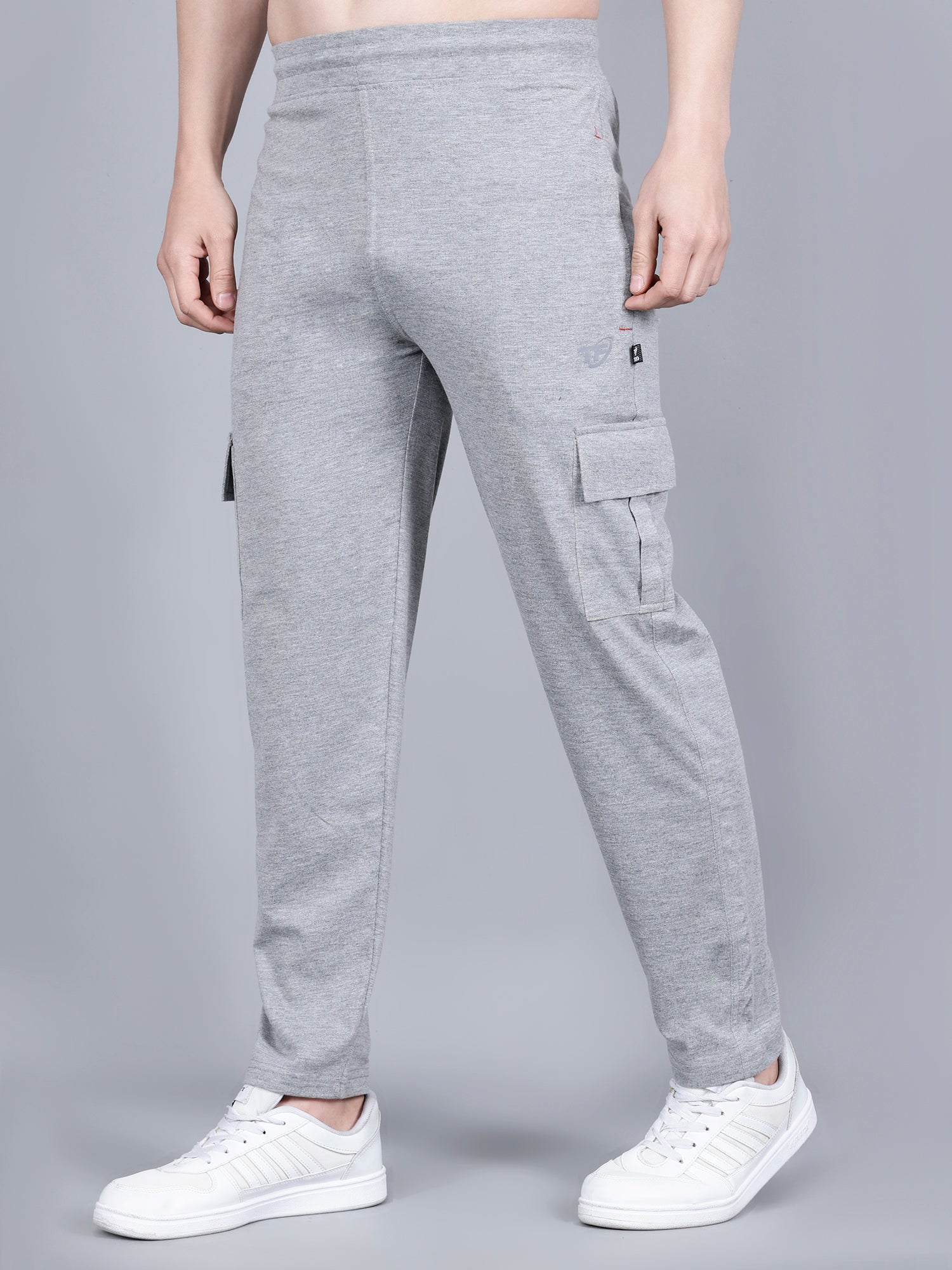 【Anyone more】Seri Gray Cargo String Pants Grey Cargo Pants Men's Four Seasons Street Casual Sports