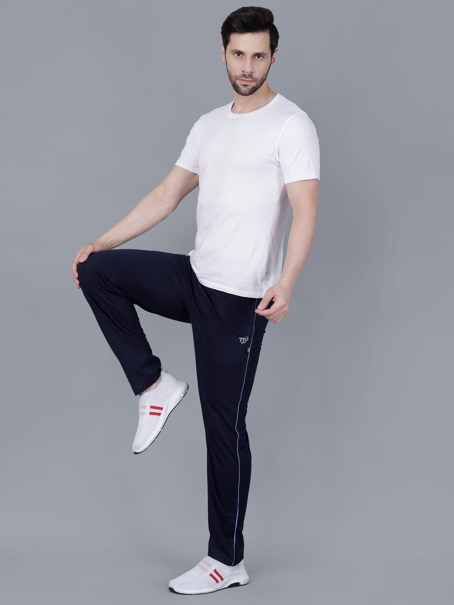 Navy Cotton Track Pant