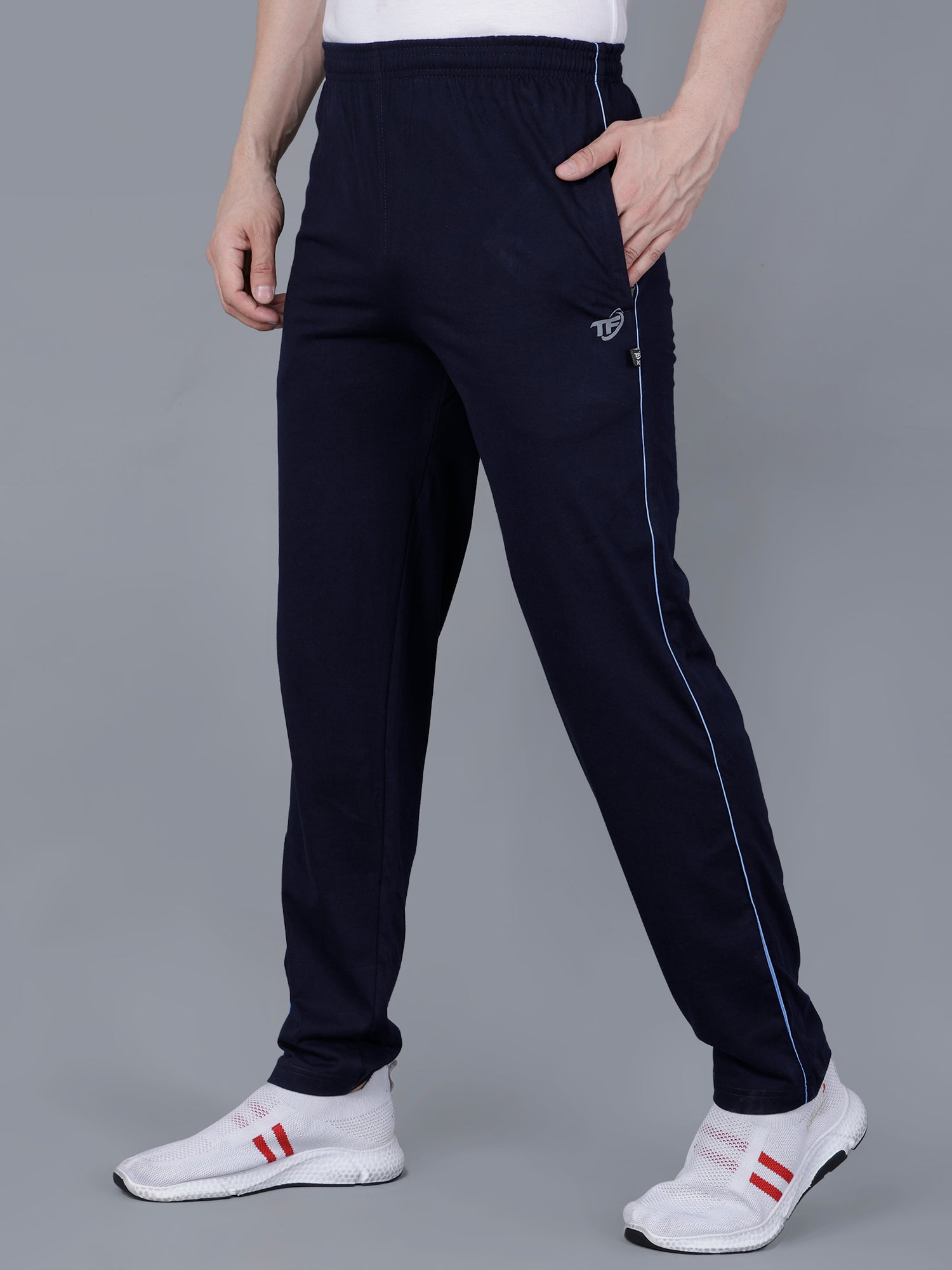 Navy Cotton Track Pant