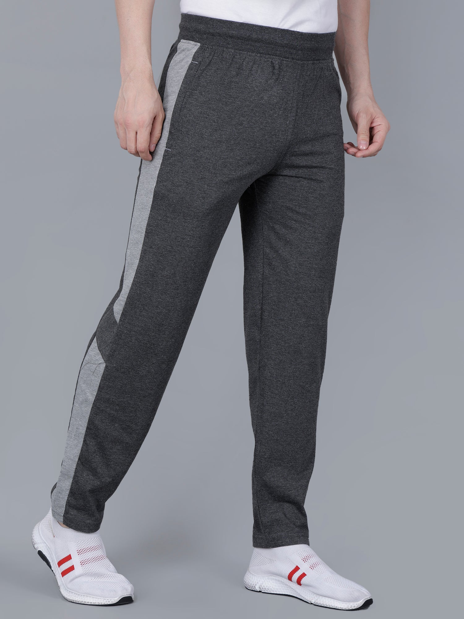 Track Pant PolySmooth Black×CharcoalGray Needles Poly Smooth Track Pant | Black | Canoe Club