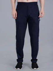 Navy Front Zip Track Pant