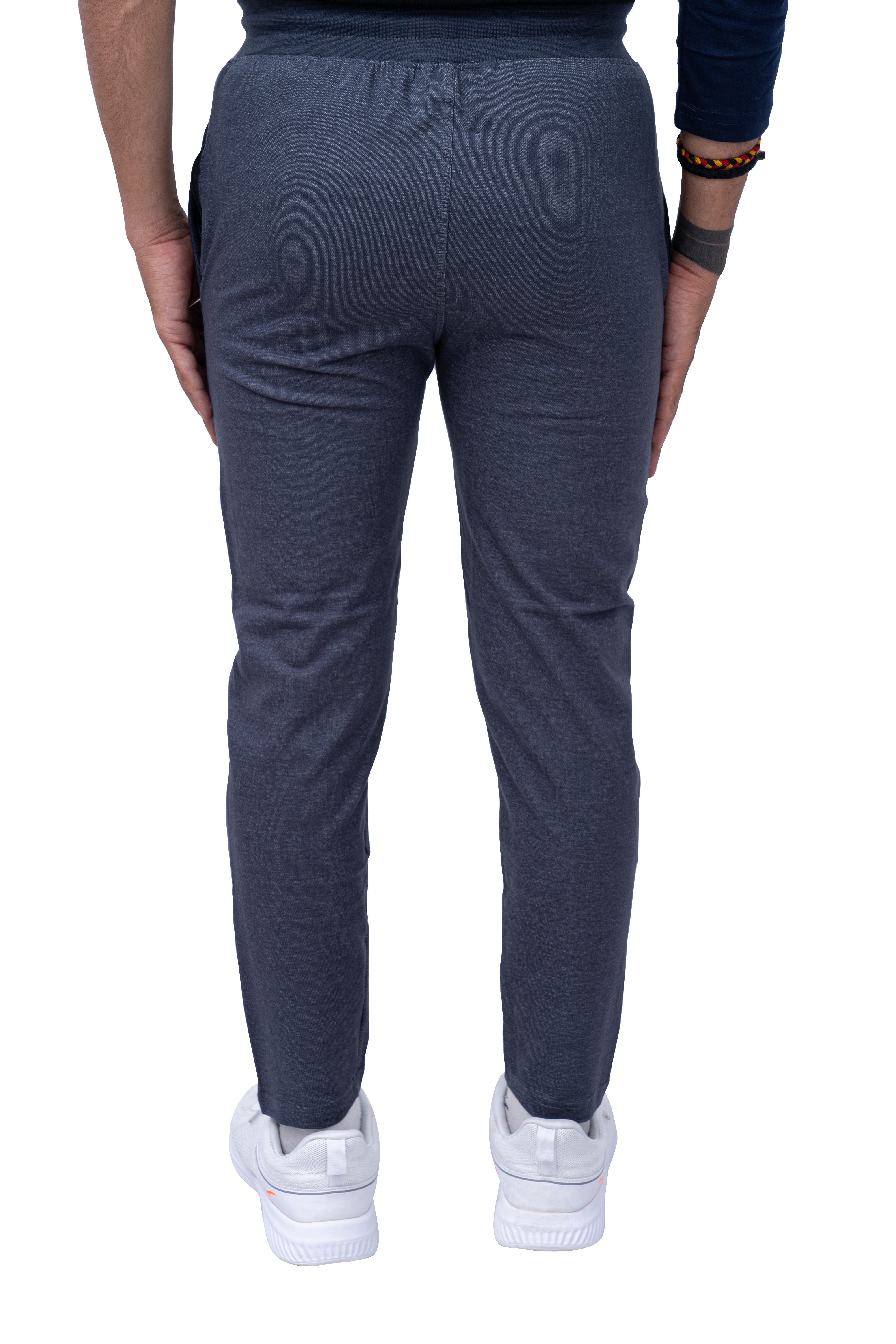 Grey Slim Fit Denim Track Pant