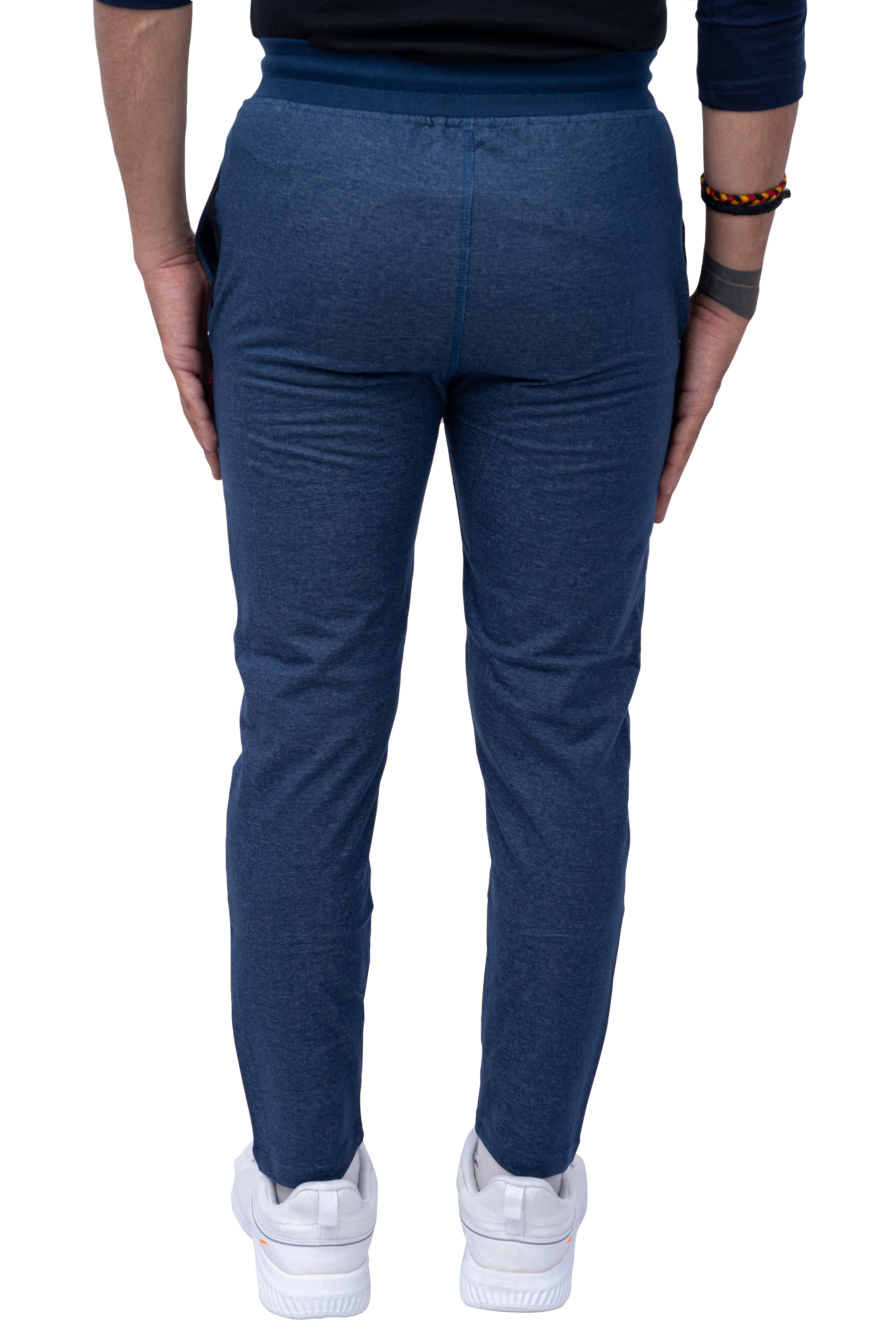 Navy Slim Fit Denim Track Pant