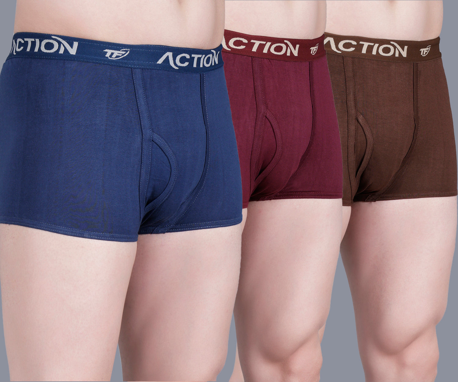 Action Semi-Long Underwear Pack of 3